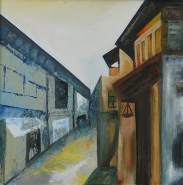 Malerei mit dem Titel "Empty Street 8" von Mona Dalal, Original-Kunstwerk, Acryl
