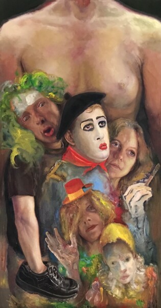 Painting titled "Und der Mensch nann…" by Mona Dia, Original Artwork, Oil