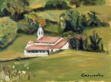 Painting titled "Santo Tomás de Coru…" by Mónica Caruncho Fontela, Original Artwork, Oil