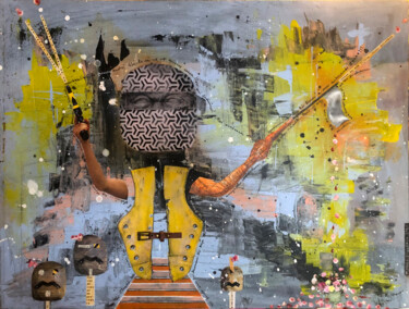 Pintura titulada "Nos Salieron Alas" por Monica Casanova, Obra de arte original, Collages Montado en Bastidor de camilla de…