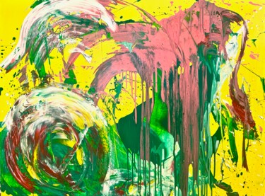 Картина под названием "I SCREAM" - Monica Maja Richardson, Подлинное произведение искусства, Акрил Установлен на Деревянная…