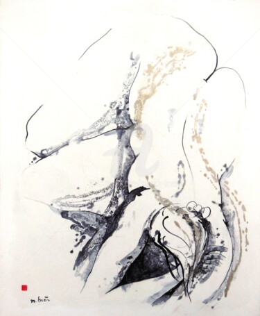 Σχέδιο με τίτλο ""Adèle" ou "L'Altip…" από Monick Bres, Αυθεντικά έργα τέχνης, Μελάνι