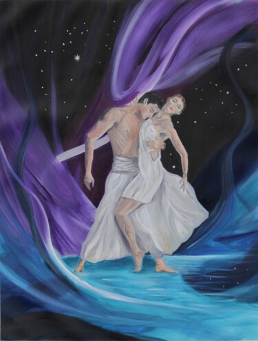 Malerei mit dem Titel "Dance with Passion" von Mónika Katalin Pál, Original-Kunstwerk, Öl