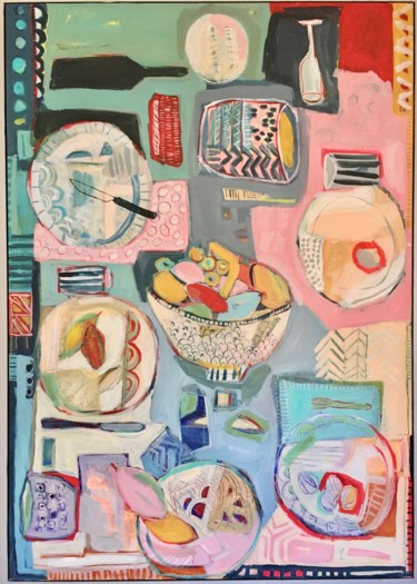 "Dinner for Five" başlıklı Tablo Monika Meisl Müller tarafından, Orijinal sanat, Akrilik
