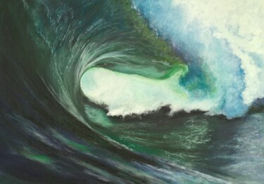 Pintura titulada "surfquipeut" por Monique Barlet, Obra de arte original, Pastel
