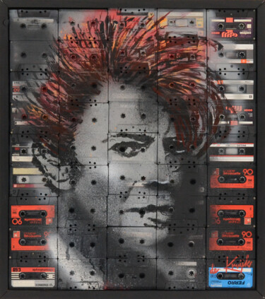 绘画 标题为“David Bowie” 由Monique De Kruijk, 原创艺术品, 丙烯 安装在木板上