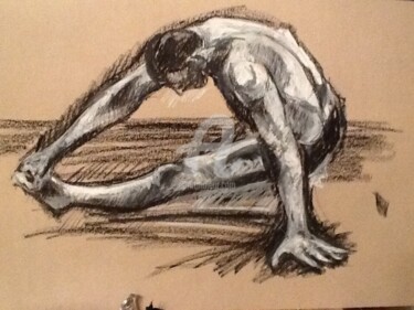 Drawing titled "Danseur d Hervé Kho…" by Monique Goukenleuque, Original Artwork, Pastel