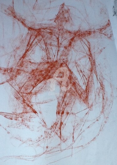 Drawing titled "Trame" by Monique Goukenleuque, Original Artwork