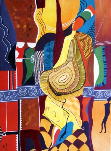 Pintura titulada "Ascension" por Monique-Laurence Jury, Obra de arte original, Oleo Montado en Bastidor de camilla de madera