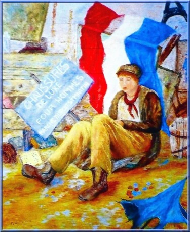 Pittura intitolato "le-jour-dapres.jpg" da Monique Laville, Opera d'arte originale, Olio