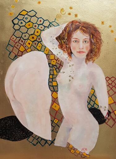 Peinture intitulée "Toi et moi façon Kl…" par Monique Marie François (Moma), Œuvre d'art originale, Huile