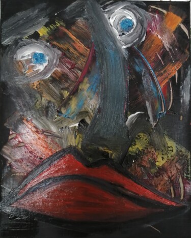 Painting titled "So sorry" by Monique Mert, Original Artwork, Oil