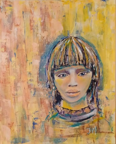 Pintura titulada "AMBIANCE ETHNIQUE" por Monique Rouquier (Jaine M), Obra de arte original, Acrílico Montado en Bastidor de…