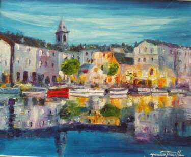 Painting titled "saint florent" by Monique Yenco Fusella, Original Artwork, Oil