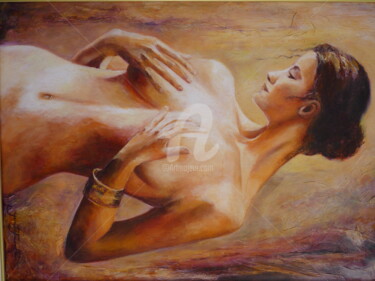 Painting titled "NU AU BRACELET OU E…" by Monique Yenco Fusella, Original Artwork