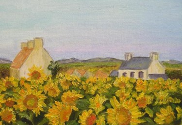 Peinture intitulée "Tournesols" par Monique Blons Baudouin, Œuvre d'art originale