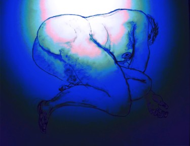 Digitale Kunst mit dem Titel "Sleeping I" von Monor, Original-Kunstwerk, Digitale Malerei