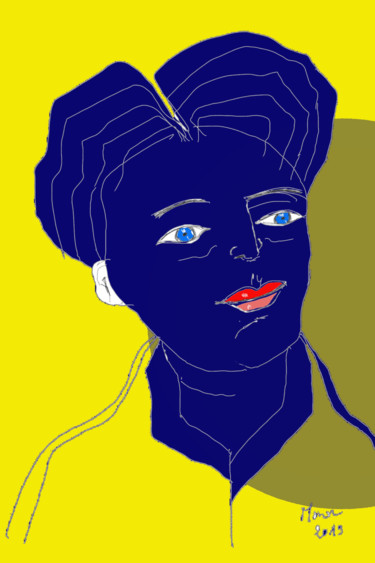 Цифровое искусство под названием "Pensées bleues, sér…" - Monor, Подлинное произведение искусства, Цифровая живопись