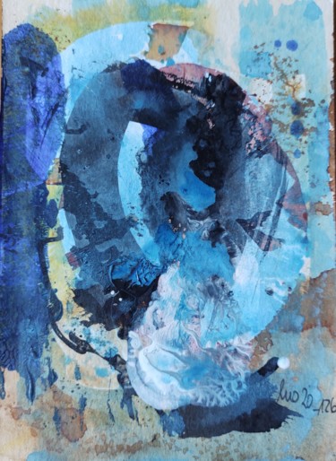 Zeichnungen mit dem Titel "Serie "Blue Life" 5" von Monika Schwertmann, Original-Kunstwerk, Acryl