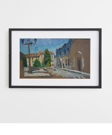 Painting titled "plaza madrid" by Monsieur Loyseau, Original Artwork, Oil