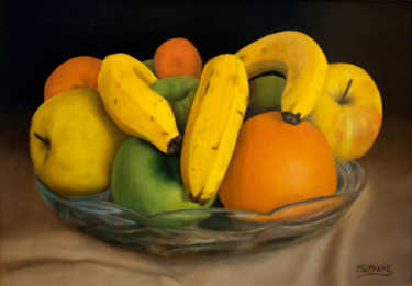 Peinture intitulée "fruits" par Morakisvang, Œuvre d'art originale, Huile