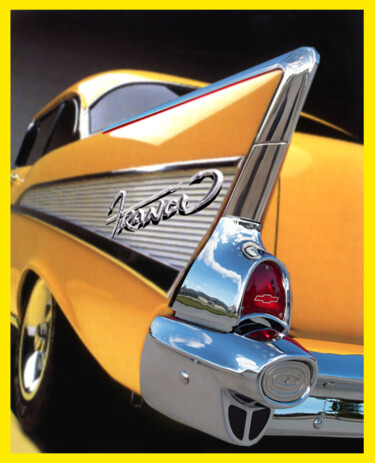 Digital Arts titled "Yello Fin - 1957 Ch…" by Moreno Franco, Original Artwork, Airbrush