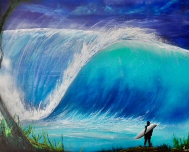 Картина под названием "Rider vista" - Morgan Bouton, Подлинное произведение искусства, Рисунок распылителем краски
