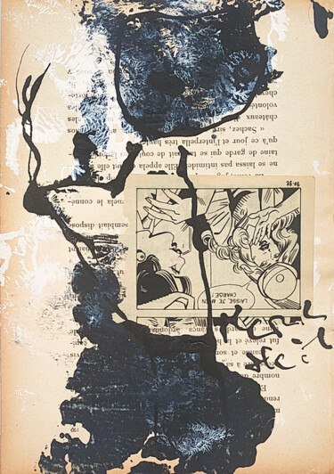 Desenho intitulada "3 outsider art brut…" por Morgan Merrheim, Obras de arte originais, Tinta