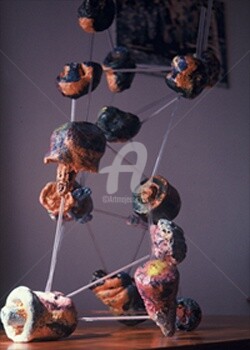 Sculpture titled "Atomium" by Morganv6, Original Artwork, Mixed Media