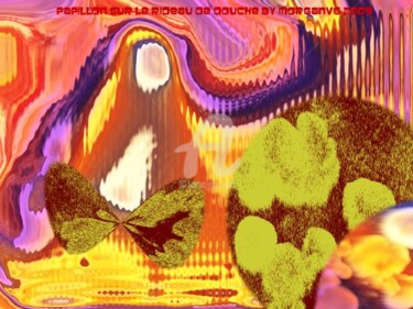 Arte digitale intitolato "Papillon sur le rid…" da Morganv6, Opera d'arte originale
