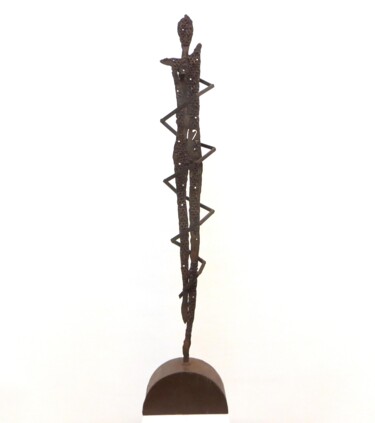 Scultura intitolato "Spirale verticale" da Morgese Giovanni, Opera d'arte originale, Metalli