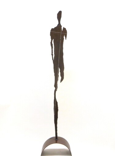 Sculptuur getiteld "FIGURA SEGNATA" door Morgese Giovanni, Origineel Kunstwerk, Metalen
