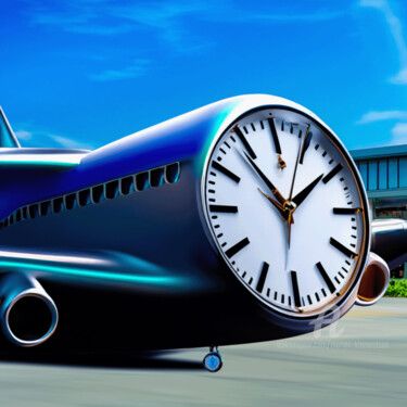 数字艺术 标题为“"ON TIME AIRLINES"” 由Morten Klementsen, 原创艺术品, AI生成的图像