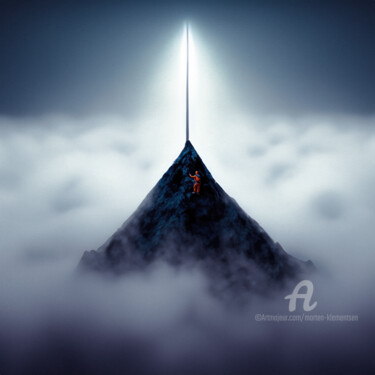 Arte digitale intitolato ""THE PEAK AND THE B…" da Morten Klementsen, Opera d'arte originale, Immagine generata dall'IA