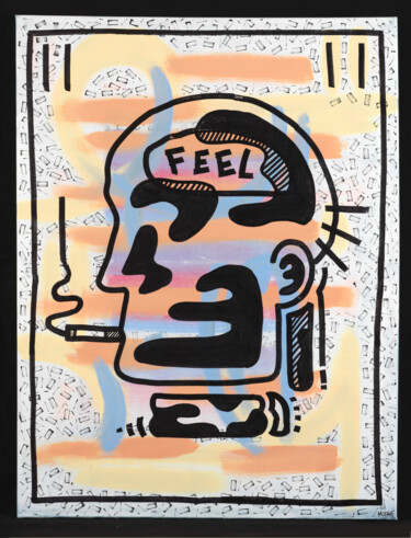Peinture intitulée "FEEL" par Moteg, Œuvre d'art originale, Acrylique