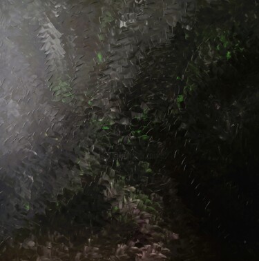 「Silent Cycles 50」というタイトルの絵画 Motiによって, オリジナルのアートワーク, オイル ウッドストレッチャーフレームにマウント