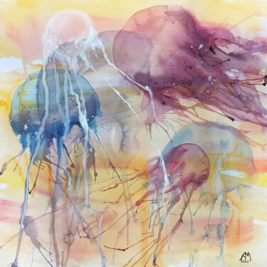 Pintura intitulada "Wisdom" por Anna Motrych, Obras de arte originais, Aquarela