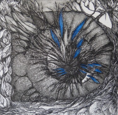 Картина под названием "Spirale 14" - Mouche Lagé, Подлинное произведение искусства, гравюра