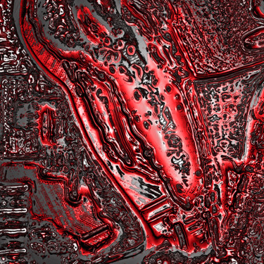 Digital Arts titled "Tron spirit red 3.j…" by Pascal Moulin, Original Artwork, 2D Digital Work