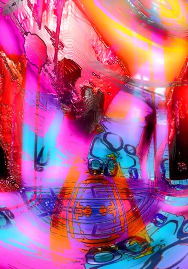 Цифровое искусство под названием "Sur la plage" - Pascal Moulin, Подлинное произведение искусства, 2D Цифровая Работа
