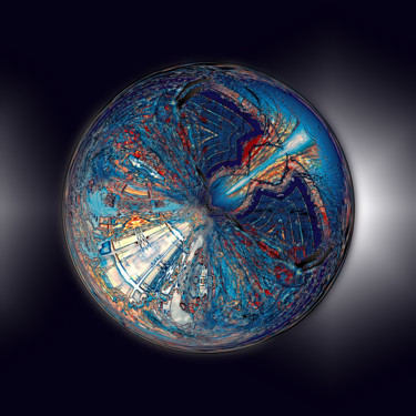 Digital Arts με τίτλο "Abstract Planet 159" από Pascal Moulin, Αυθεντικά έργα τέχνης, 2D ψηφιακή εργασία