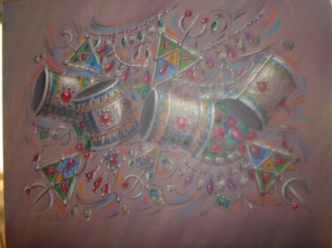 Painting titled "bijoux kabyle" by Mourado, Original Artwork