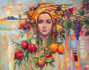 Malerei mit dem Titel "Abundance" von Movses Petrosyan, Original-Kunstwerk, Acryl