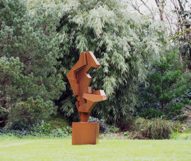 Sculptuur getiteld "Emphase linéaire" door Mpcem, Origineel Kunstwerk, Metalen