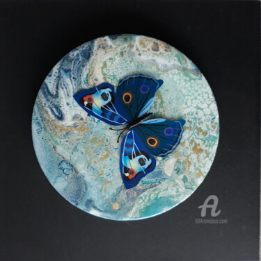 Картина под названием "papillion vole 2" - Marie-Reine, Подлинное произведение искусства, Акрил