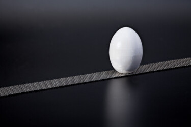 Fotografia intitulada "white egg black bac…" por Mrivserg, Obras de arte originais, Fotografia digital