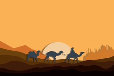 제목이 "Camel caravan in th…"인 사진 Mrivserg로, 원작, 디지털