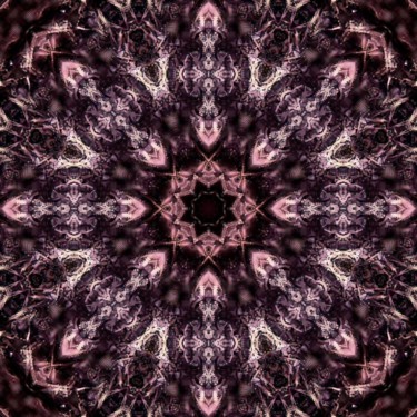 Digital Arts titled "Rose Gold Mandala" by Mrn, Original Artwork, 2D Digital Work
