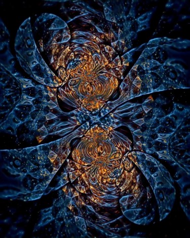 Arte digital titulada "Fractal Galaxy" por Mrn, Obra de arte original, Trabajo Digital 2D
