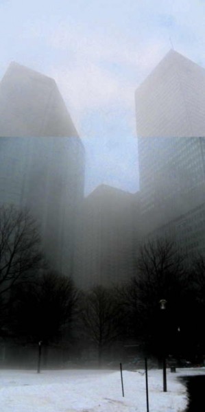 Photographie intitulée "Brume en ville" par Michel Robitaille, Œuvre d'art originale